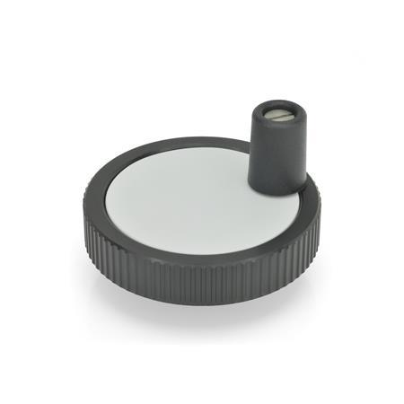 Otto Ganter Control Handwheels Aluminum Black, Anodized, GN 736